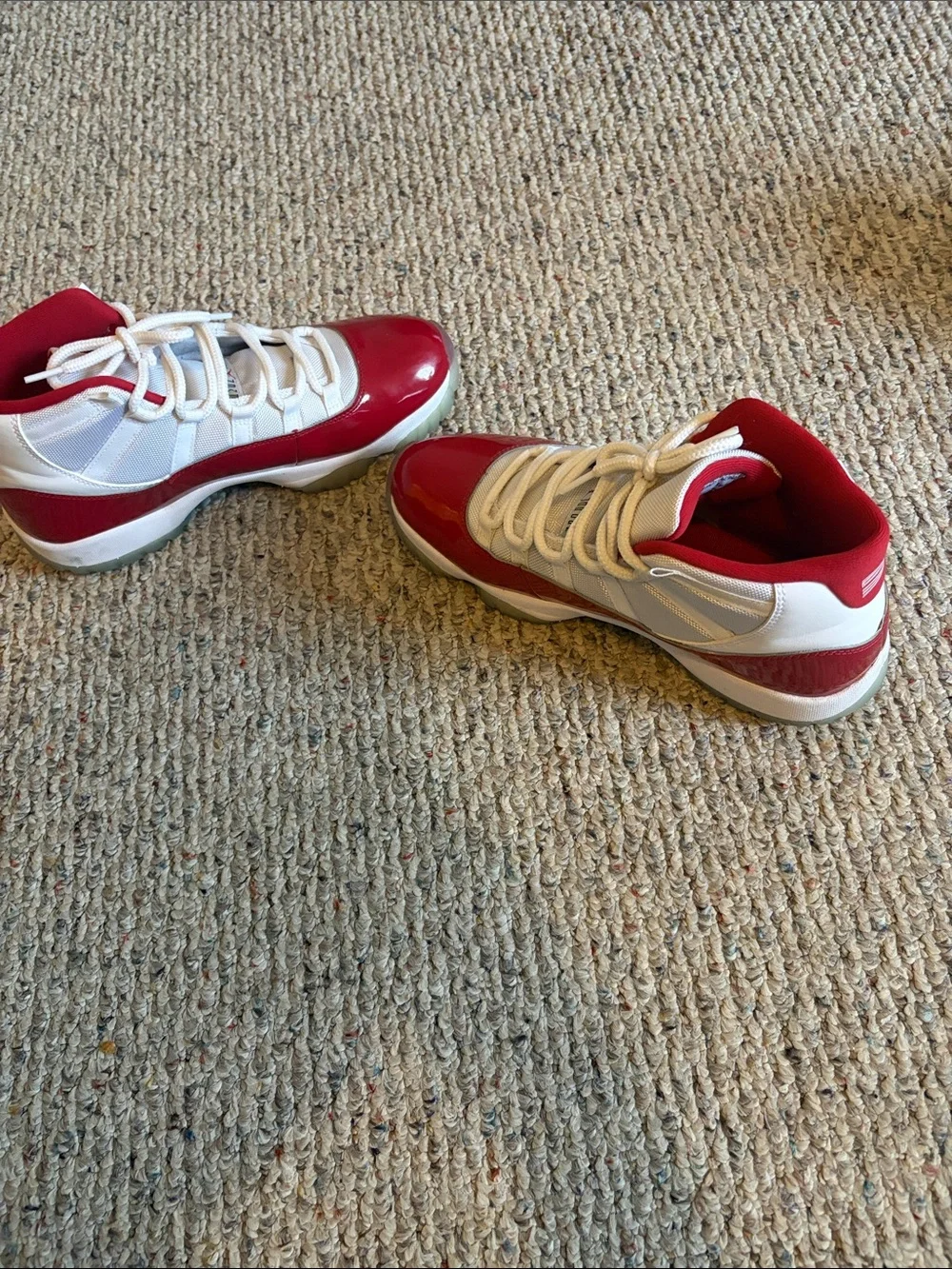 Jordan Kids White and Red Low-Top Basketball Sneakers